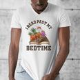 I Read Past My Bedtime Reading Dinosaur Book Lover Men's V-Neck T-Shirt I Read Past My Bedtime Reading Dinosaur Book Lover Men's V-Neck T-Shirt