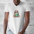I Read Past My Bedtime Reading Sloth Book Lover Men's V-Neck T-Shirt I Read Past My Bedtime Reading Sloth Book Lover Men's V-Neck T-Shirt