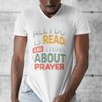 Read And Think About Prayer Faith & Book Lover Premium Men's V-Neck T-Shirt Read And Think About Prayer Faith & Book Lover Premium Men's V-Neck T-Shirt
