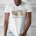 Reading All The Way Christmas Book Lover For Women And Teens Men's V-Neck T-Shirt