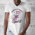 Reading Is My Favorite Sport Saying Cat And Book Lover Men's V-Neck T-Shirt Reading Is My Favorite Sport Saying Cat And Book Lover Men's V-Neck T-Shirt