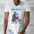 Reading Is Snow Much Fun Christmas Xmas Book Reading Men's V-Neck T-Shirt