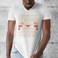 Retro A Day Without Reading Is Like Just Kidding Book Lover Men's V-Neck T-Shirt