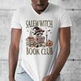 Salem Witch Book Club Raccoon Reading Men's V-Neck T-Shirt Salem Witch Book Club Raccoon Reading Men's V-Neck T-Shirt