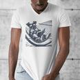 Schnauzer Hammock Reading Book Schnauzer Glasses Men's V-Neck T-Shirt Schnauzer Hammock Reading Book Schnauzer Glasses Men's V-Neck T-Shirt