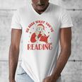 He Sees What You'Ve Been Reading Santa Book Men's V-Neck T-Shirt He Sees What You'Ve Been Reading Santa Book Men's V-Neck T-Shirt