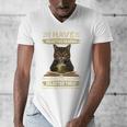 i Have Selective Hearing Cat Coffee Books Retro Men's V-Neck T-Shirt i Have Selective Hearing Cat Coffee Books Retro Men's V-Neck T-Shirt