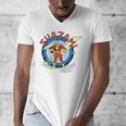 Shazam Comic Book Art Heroic Portrait Vintage Men's V-Neck T-Shirt