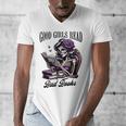 Smut Book Reading Smutty Good That Girls Read Bad Books Men's V-Neck T-Shirt Smut Book Reading Smutty Good That Girls Read Bad Books Men's V-Neck T-Shirt
