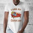 Smutty Book Lover I Like My Fictional Men Spicy Book Men's V-Neck T-Shirt