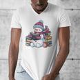 Snowman Reading Book Lovers Christmas Bookworm Librarian Men's V-Neck T-Shirt Snowman Reading Book Lovers Christmas Bookworm Librarian Men's V-Neck T-Shirt