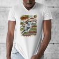 Softball Outfielder Best Traits Brave Retro Comic Book Art Premium Tri-Blend Men's V-Neck T-Shirt