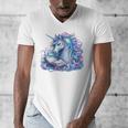 Unicorn Reading For Book Lovers Readers Men's V-Neck T-Shirt Unicorn Reading For Book Lovers Readers Men's V-Neck T-Shirt