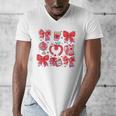 Valentine Teacher Coquette Bow Pencil Heart Book Girl Women Men's V-Neck T-Shirt