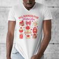 Valentines Reading Book Lover All Booked For Valentine's Day Men's V-Neck T-Shirt Valentines Reading Book Lover All Booked For Valentine's Day Men's V-Neck T-Shirt