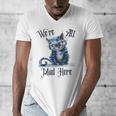 We'Re All Mad Here Cheshire Cat Alice Wonderland Book Kids Men's V-Neck T-Shirt