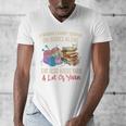 A Woman Cannot Survive On Books Alone She Needs Yarn Crochet Premium Tri-Blend Men's V-Neck T-Shirt A Woman Cannot Survive On Books Alone She Needs Yarn Crochet Premium Tri-Blend Men's V-Neck T-Shirt