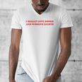 Women's I Really Love Books And Women's Rights Feminist Girls Women Men's V-Neck T-Shirt