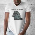 Women's i Require Books Raccoon Men's V-Neck T-Shirt Women's i Require Books Raccoon Men's V-Neck T-Shirt