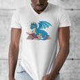 In A World Full Of Bookworms Be A Book Dragon Men's V-Neck T-Shirt