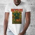 Zombie Tee Horror Movie Poster Vintage Comic Book Graphic Premium Men's V-Neck T-Shirt