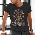 100 Days In The Books Reading Teacher Cute Book Lover Men's V-Neck T-Shirt