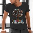 100 Days Of School 100th Day In The Books Reading Teacher Men's V-Neck T-Shirt 100 Days Of School 100th Day In The Books Reading Teacher Men's V-Neck T-Shirt