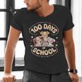 100 Days Of School Cute Puppies And Books Men's V-Neck T-Shirt 100 Days Of School Cute Puppies And Books Men's V-Neck T-Shirt