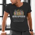 Abibliophobia Definition Book Reader Book Nerd Book Reading Men's V-Neck T-Shirt