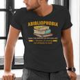 Abibliophobia Perfect For Young Book Lover Bookworm Reader Men's V-Neck T-Shirt Abibliophobia Perfect For Young Book Lover Bookworm Reader Men's V-Neck T-Shirt