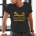 Academy Of Bookcraft Cute Wizard Cat Magic Books Men's V-Neck T-Shirt Academy Of Bookcraft Cute Wizard Cat Magic Books Men's V-Neck T-Shirt