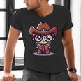 Adorable Book Lover Cowboy With Reading Glasses Cute Men's V-Neck T-Shirt Adorable Book Lover Cowboy With Reading Glasses Cute Men's V-Neck T-Shirt