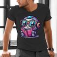 Adorable Book Lover Robot With Reading Glasses Cute Men's V-Neck T-Shirt Adorable Book Lover Robot With Reading Glasses Cute Men's V-Neck T-Shirt