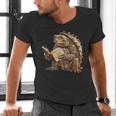 Alligator Snapping Turtle Reading A Book Men's V-Neck T-Shirt Alligator Snapping Turtle Reading A Book Men's V-Neck T-Shirt