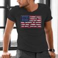 America US Flag Books Library Reading For Book Lover Reader Men's V-Neck T-Shirt