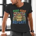 Animals Read Reading Book Library First Day Of School Kids Men's V-Neck T-Shirt