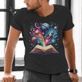 Astronomy Space Lover Books Bookworm Men's V-Neck T-Shirt