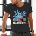 Axolotl Read Book Kawaii Reading Books For Men Women Men's V-Neck T-Shirt