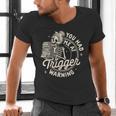 Banned Book Reading Bookish You Had Me At Trigger Warning Men's V-Neck T-Shirt