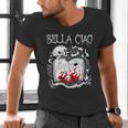 Bella Ciao Goodbye Beautiful Skull Book Of Dark Magic Occult Men's V-Neck T-Shirt
