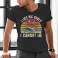 I Like Big Books And I Cannot Lie Bookworm Reading Teacher Men's V-Neck T-Shirt