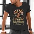 Big Cancer Energy Woman Camo Zodiac Book Teacher Men's V-Neck T-Shirt