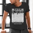 Birthday It's My 40th Birthday Guest Book Birthday Party Men's V-Neck T-Shirt Birthday It's My 40th Birthday Guest Book Birthday Party Men's V-Neck T-Shirt