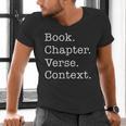 Book Chapter Verse Context Theology Christian Reformed Men's V-Neck T-Shirt