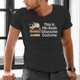 This Is My Book Character Costume Cat Men Women Kids Reading Men's V-Neck T-Shirt