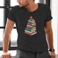 Book Christmas Tree Book Lover Teacher Librarian Men Women Men's V-Neck T-Shirt Book Christmas Tree Book Lover Teacher Librarian Men Women Men's V-Neck T-Shirt