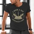 A Book A Day Keeps Reality Away Reading Escape Quote Men's V-Neck T-Shirt A Book A Day Keeps Reality Away Reading Escape Quote Men's V-Neck T-Shirt