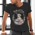 Book And Dog Lover Reading Humor Librarian Men's V-Neck T-Shirt Book And Dog Lover Reading Humor Librarian Men's V-Neck T-Shirt