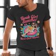 Book Girl Summer Beach Vacation Book Lover Men's V-Neck T-Shirt Book Girl Summer Beach Vacation Book Lover Men's V-Neck T-Shirt