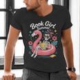 Book Girl Summer Skeleton Reading Books Lovers Beach Men's V-Neck T-Shirt Book Girl Summer Skeleton Reading Books Lovers Beach Men's V-Neck T-Shirt